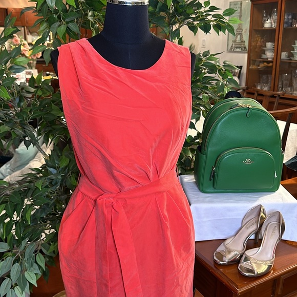 3 for $30 💖 Atmosphere Size 10 UK (Size Small) Coral Shift Dress with Pockets - Picture 5 of 10